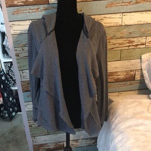 Blue comfy cardigan with tie in the back!